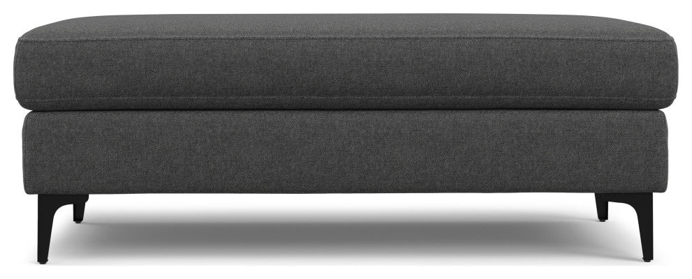 Ava Large Rectangular Ottoman in Tightly Woven Performance Fabric , Assembled