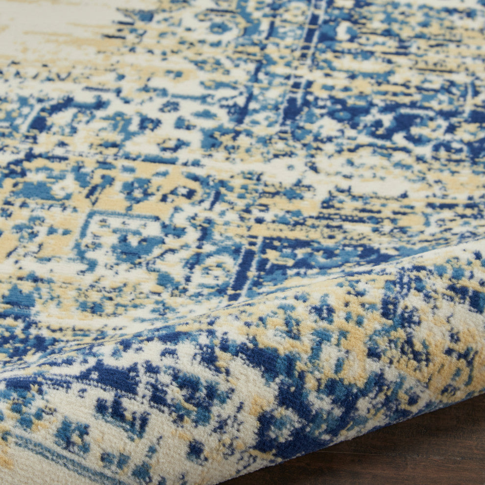 Nourison Grafix 7' x 10' White Vintage Indoor Area Rug