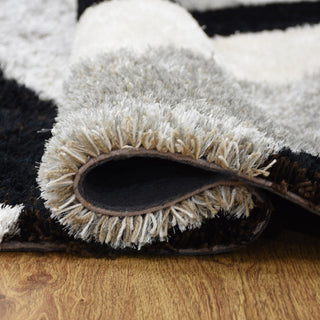 HAND TUFTED SHAG POLYESTER ECO-FRIENDLY AREA RUGS -Multicolor,Contemporary