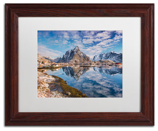 Michael Blanchette Photography 'Mirror in the Fjord' Matted Framed Art, 14x11