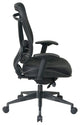 Executive High Back Chair With Breathable Mesh Back and Leather Seat, Gunmetal