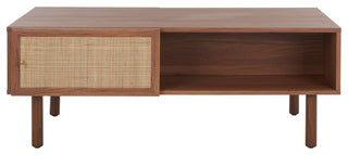 Safavieh Silvanna 2 Door Coffee Table, Walnut/Natural