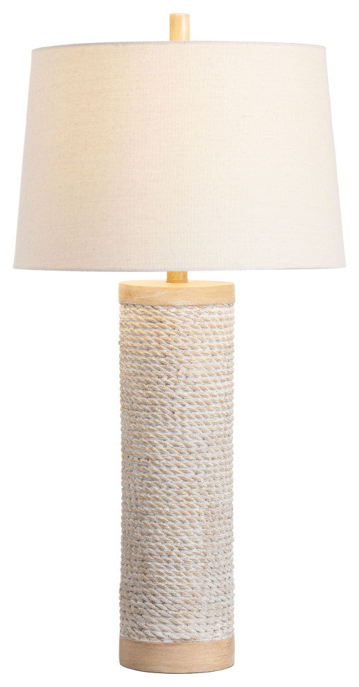 Sutcliffe 32" Table Lamp With Linen Drum Shade, Natural