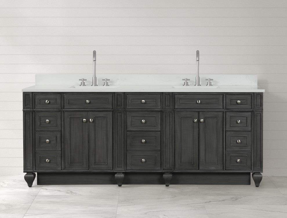 Winston Traditional Gray 84" Double Vanity