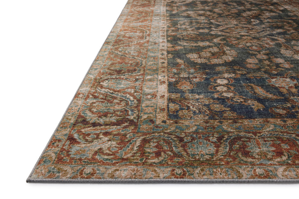 Chris Loves Julia x Loloi Jules Ocean / Spice 3'-6" x 5'-6" Area Rug