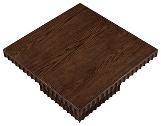 Spencer Oak Veneer Coffee Table, Brown, 12" H, 1 Piece