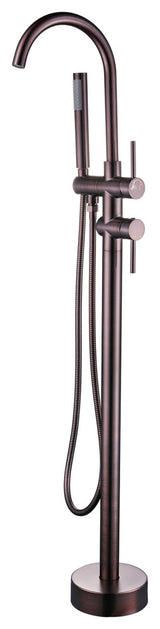 Freestanding Double Handle Clawfoot Tub Faucet, Brown