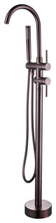 Freestanding Double Handle Clawfoot Tub Faucet, Brown