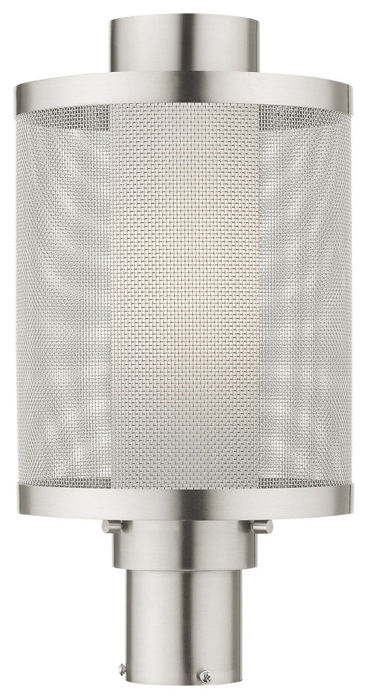 Livex Lighting Nottingham 1 Light Brushed Nickel Large Outdoor Post Top Lantern