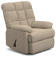 Comfortable Recliner Chair, Microfiber Seat With Biscuit Tufted Back, Beige
