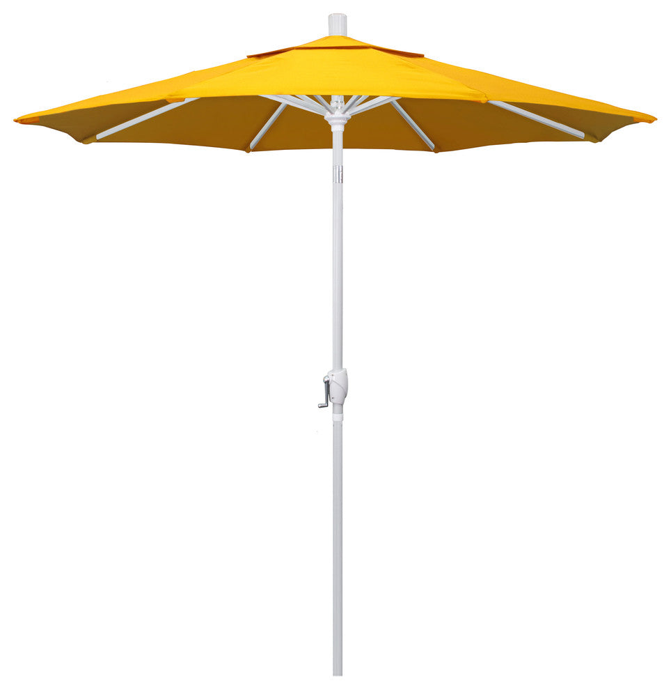 7.5' Aluminum Umbrella Push Tilt, Sunbrella, Sunflower Yellow