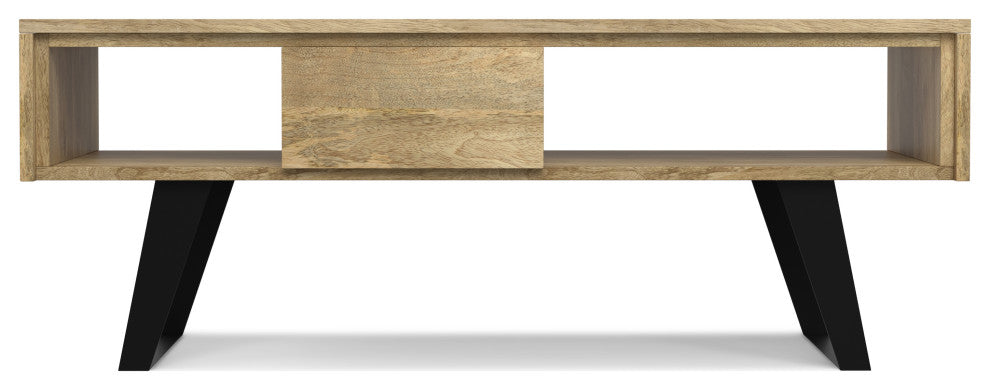 Lowry Solid Acacia Wood Coffee Table, Natural
