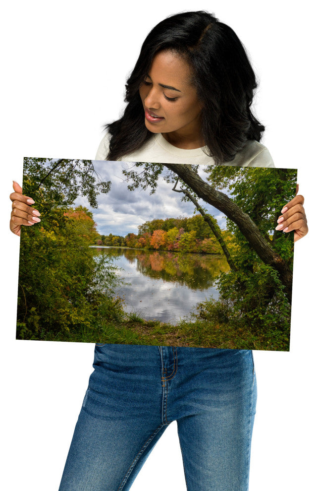 Lost in Autumn Color Landscape Photo, Rural Unframed Wall Art Print, 12" X 18"
