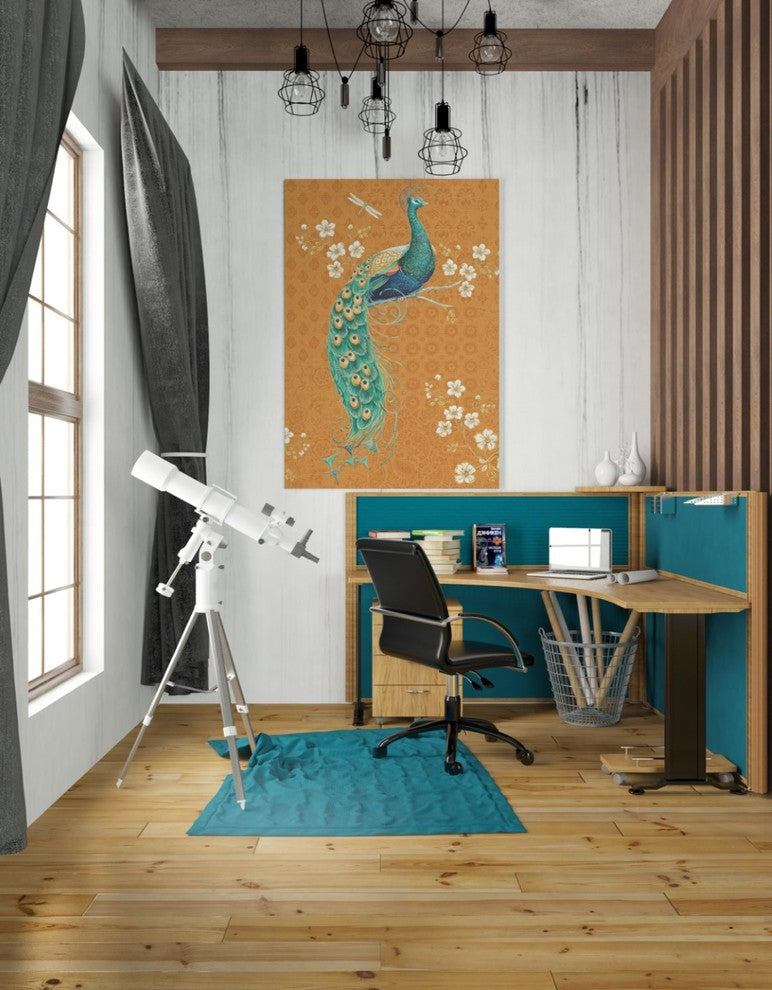 Ornate Peacock IX Spice' by Daphne Brissonnet, Giclee Canvas Wall Art, 26"x40"