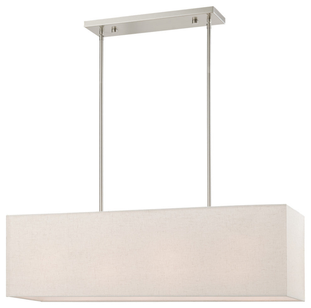 Summit 4 Light Brushed Nickel Linear Chandelier