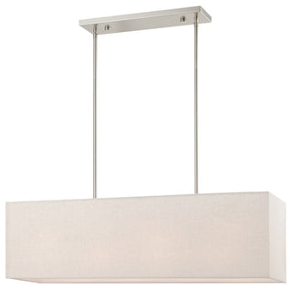 Summit 4 Light Brushed Nickel Linear Chandelier