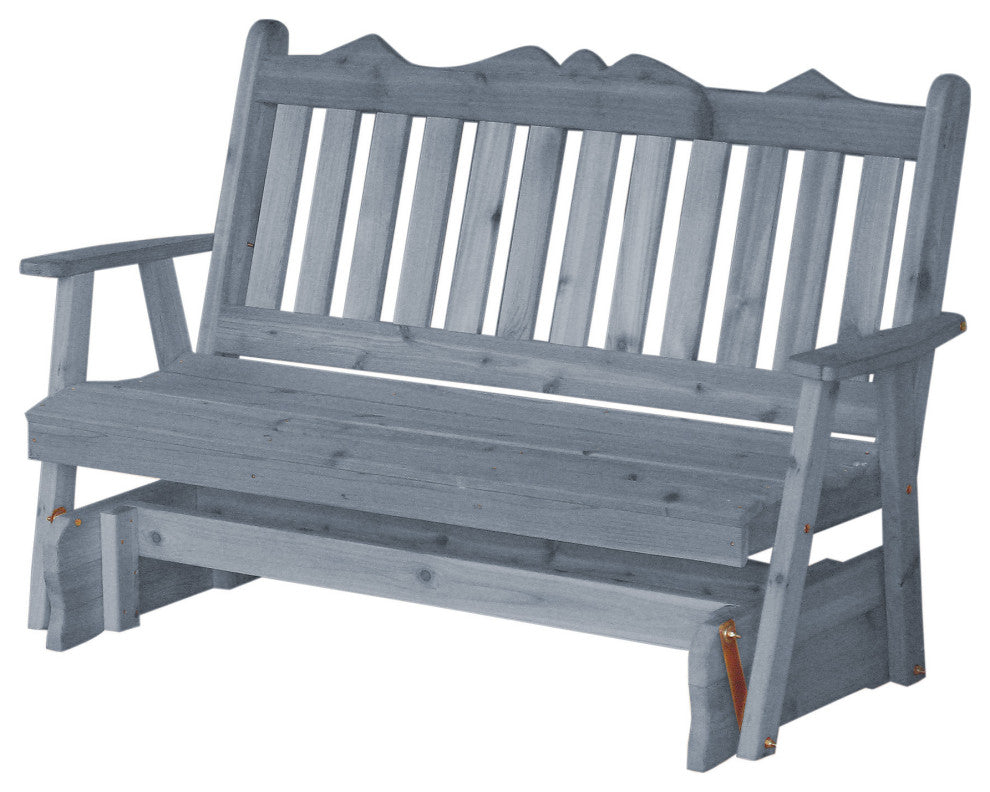 Cedar Royal English Glider, Gray Stain, 4 Foot