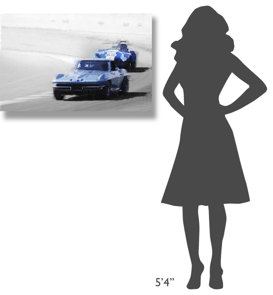 "Corvette and AC Cobra Shelby Watercolor" Fine Art Print