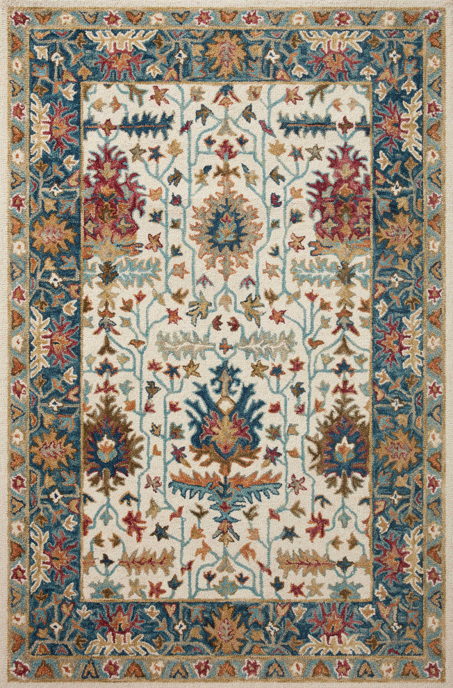 Loloi Victoria Ivory / Sky 2'-3" x 3'-9" Accent Rug