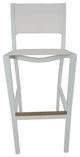Riviera Outdoor Armless Bar Chair, White