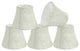 30272-5 Small Bell  Chandelier Clip On Lamp Shade Ivory 3"x5"x4"