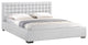 Baxton Studio Madison White Modern Bed With Upholstered Headboard, Queen