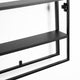 Black Metal Frame Rectangle Vanity Wall Mirror with Shelves - 18" x 24"