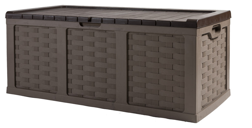 Starplast 153 Gallon Plastic Deck Box, Mocha Brown