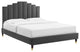 Elise Queen Performance Velvet Platform Bed MOD-6691-CHA