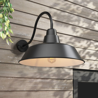 Farmhouse Black Exterior 1-Light Wall Mount Barn Light Fxiture