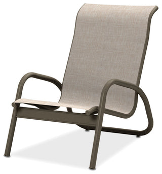 Gardenella Sling Stacking Poolside Chair, Textured Beachwood, Natural