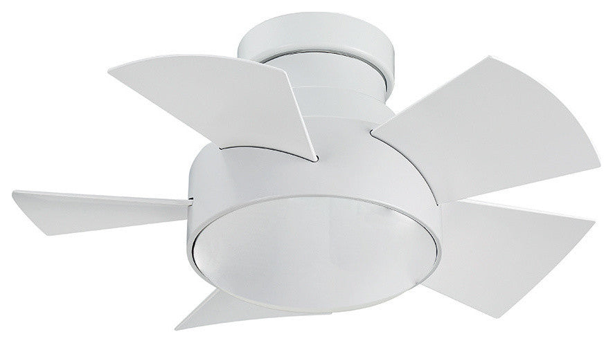 Modern Forms Vox Flush Mount Ceiling Fan, Bronze, Matte White, 26"