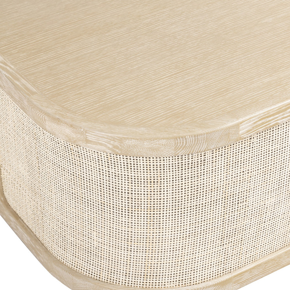 Rafles 48" Square Cocktail Table, Drift Oak