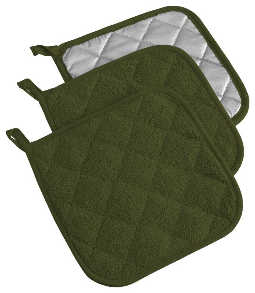 DII Terry Pot Holder Sage, Set of 3