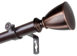 Maja 1" Curtain Rod, Bronze, 48-84"