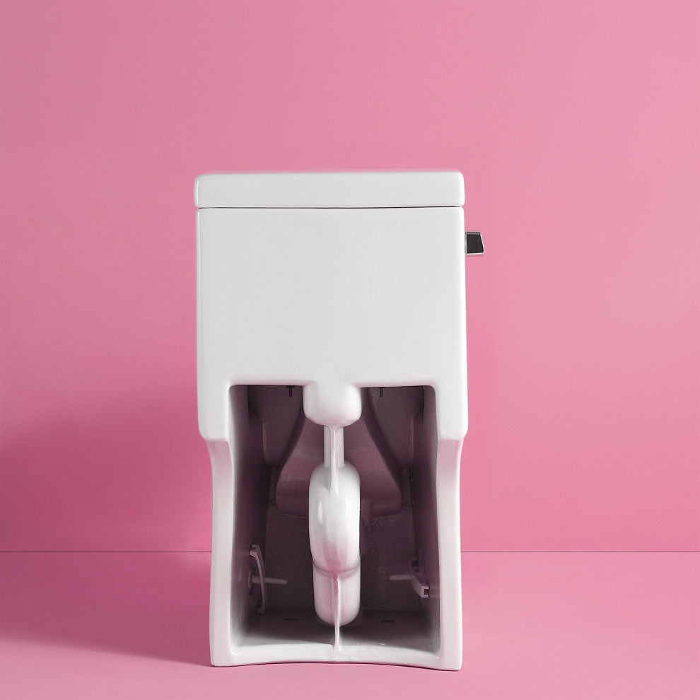 One-piece 1.28 GPF Single Flush Elongated Toilet with Soft-Close Seat