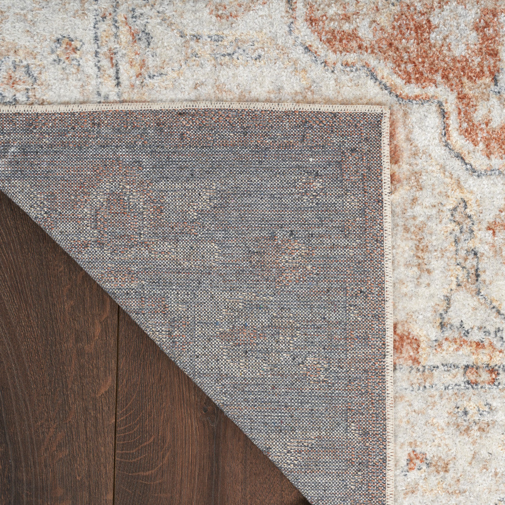 Nourison Astra Machine Washable 2' x 4' Gold Multicolor   Area Rug