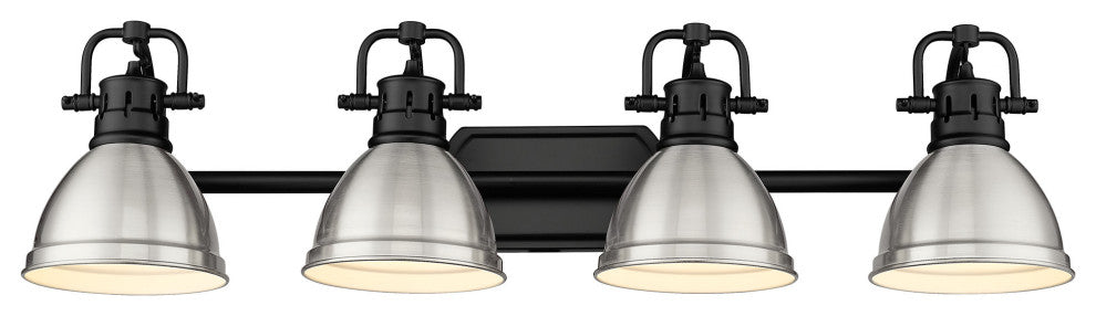 Golden Lighting 3602-BA4 PW Duncan 4 Light 34"W Vanity Light - Matte Black