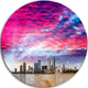 New Orleans Building And Skyscrapers, Cityscape Disc Metal Artwork, 11"