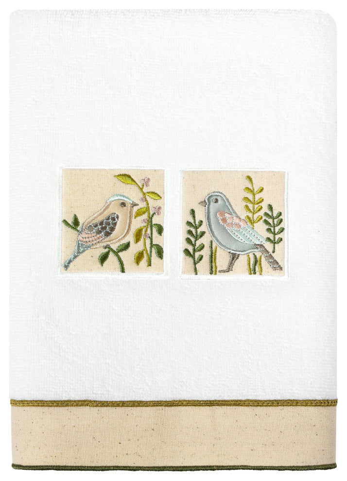 Linum Home Textiles 100% Turkish Cotton BELINDA 4PC Embellished Towel Set