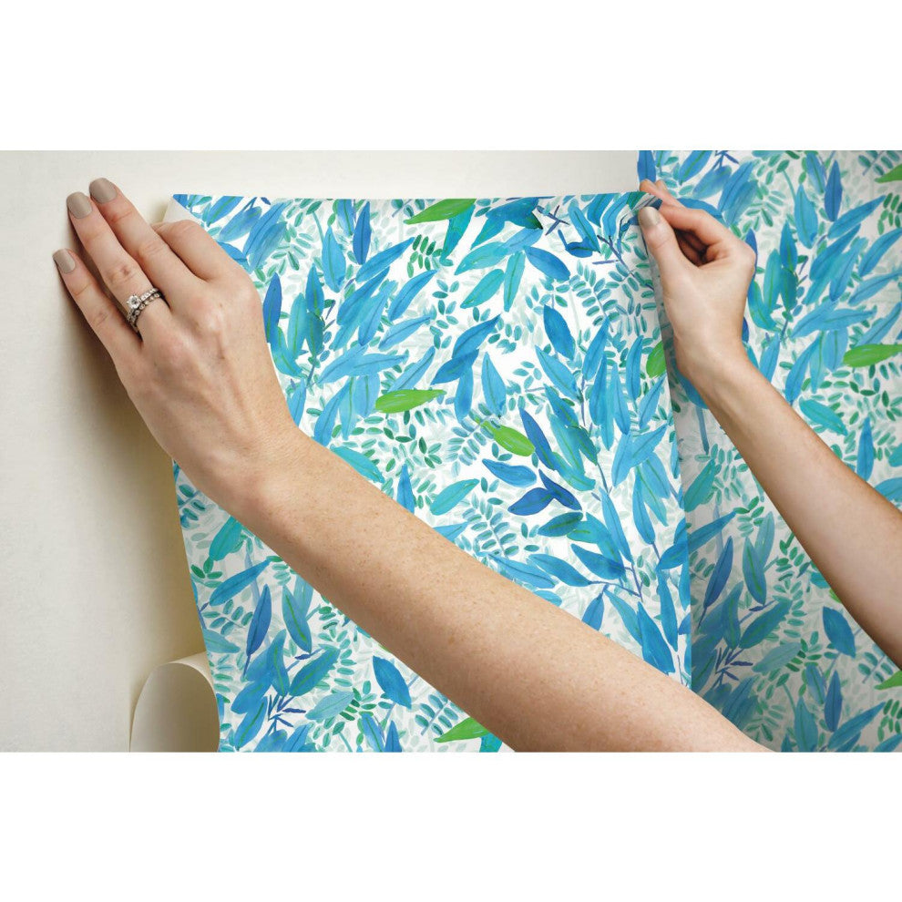 Watercolor Leaves Peel & Stick Wallpaper