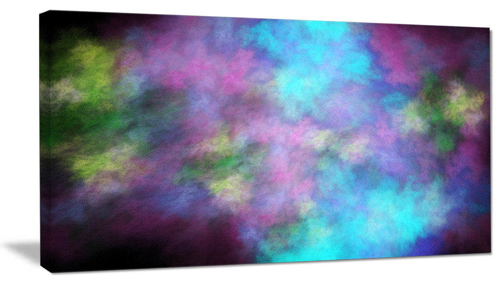 Perfect Blue Purple Starry Sky, Abstract Canvas Art Print, 32x16