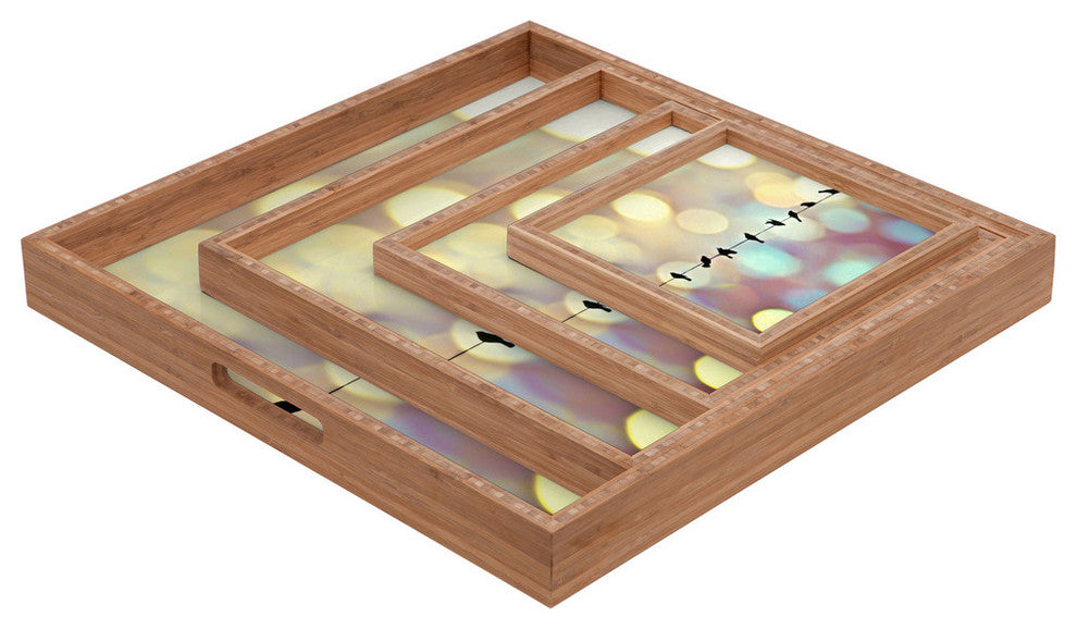 Deny Designs Shannon Clark Birds And Bokeh Square Tray