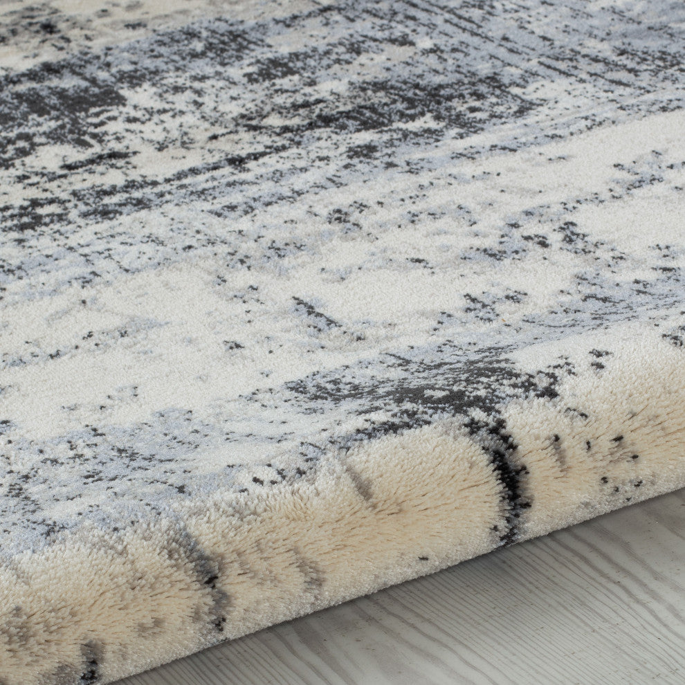 Noori Rug Lagoon Beige/Charcoal Rug, 5'3" X 8'0"