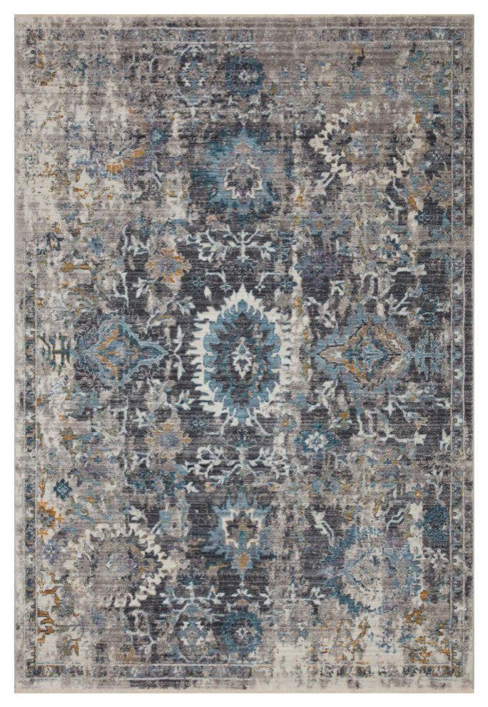 Samra SAM-02 Gray/Multi 2'3"x3'10" Area Rug