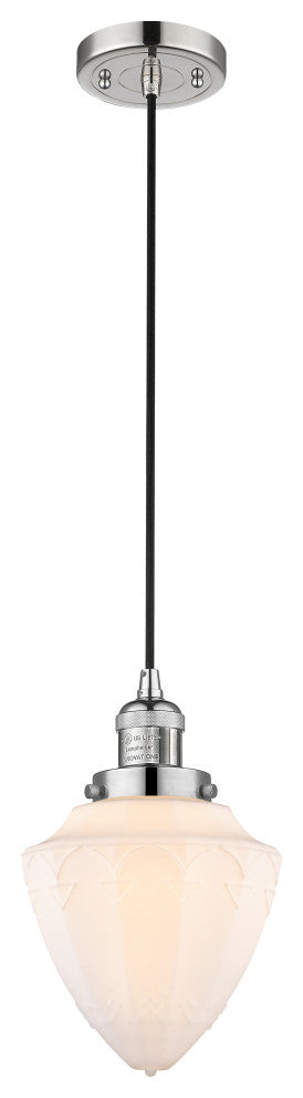 Innovations 201C-PN-G661-7 1 Light Mini Pendant, Polished Nickel