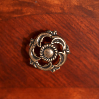 Close-up decorative knob on wood