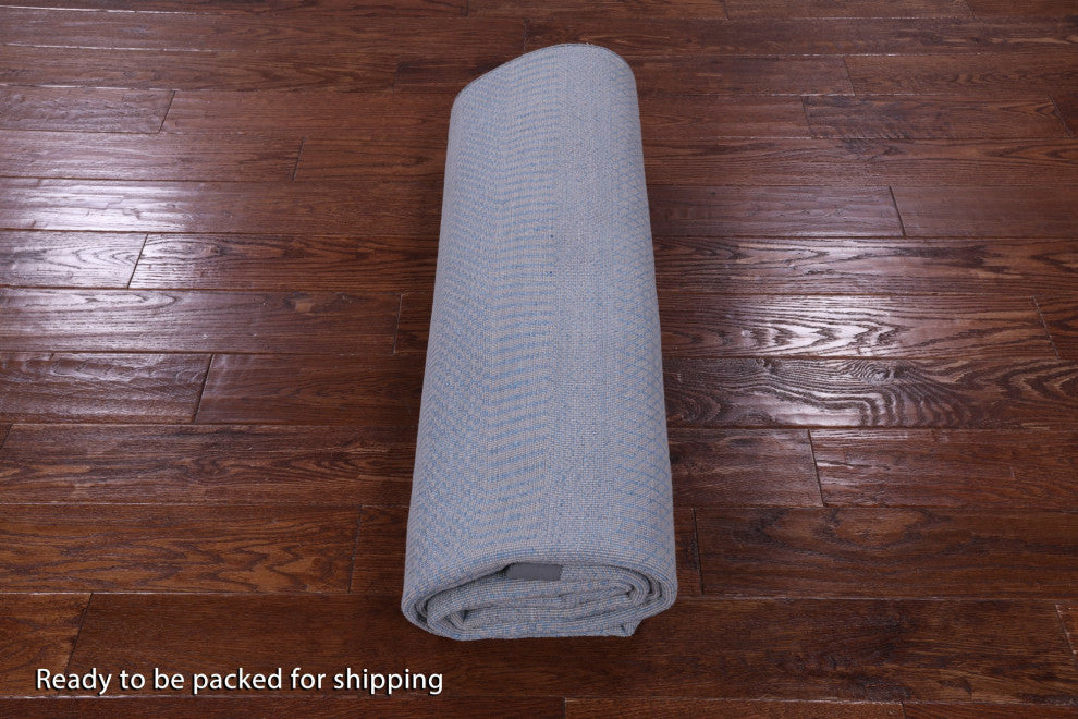 Wool and Silk Hand Knotted Savannah Grass Rug 6' 1" X 9' 3" Q11394