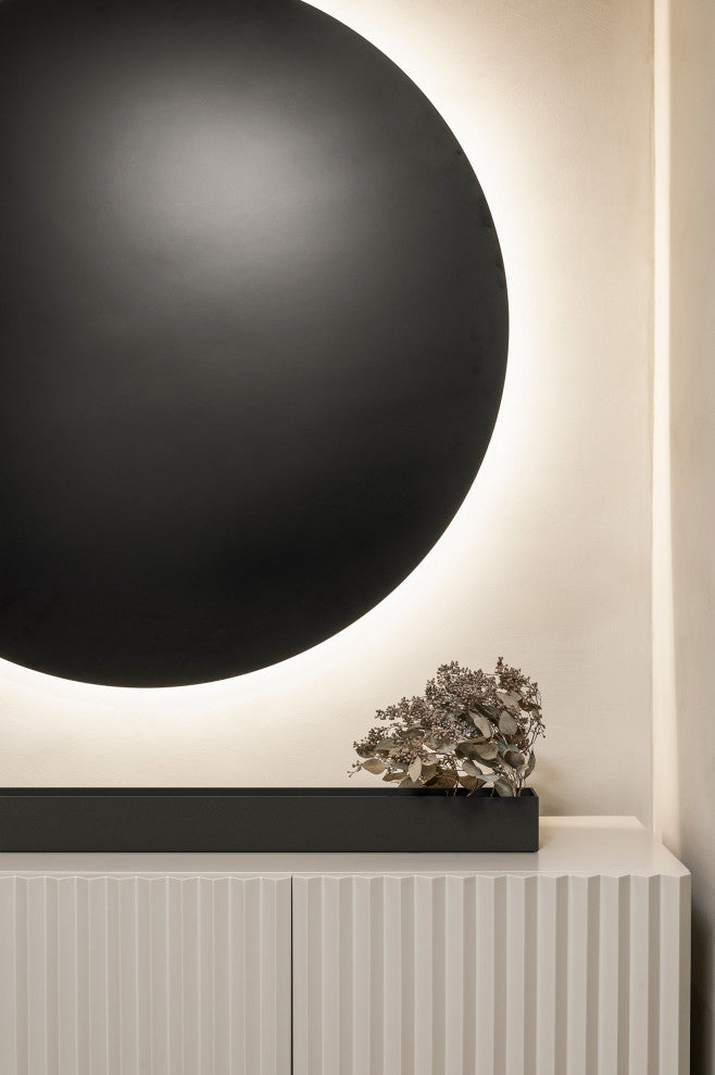 GEO Series Plastic Planter, Black, Trough, 1 Pack