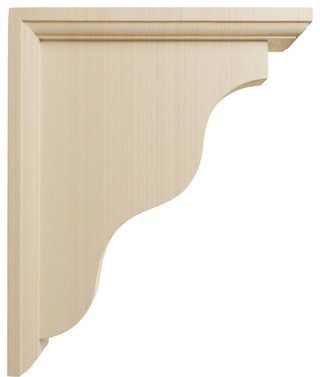 2 1/4"W x 9"D x 11"H Hamilton Traditional Bracket, Rubberwood